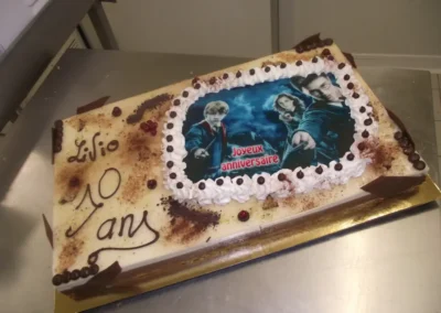 Bavarois choco poire 20 24 parts avec photo Harry Potter
