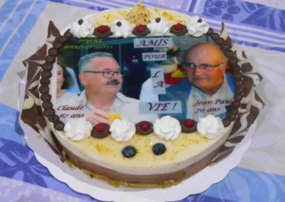 Bavarois choco poires 10 12 parts avec photo famille