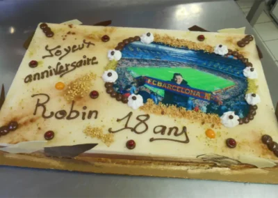 Bavarois choco poires 20 24 parts avec photo stade