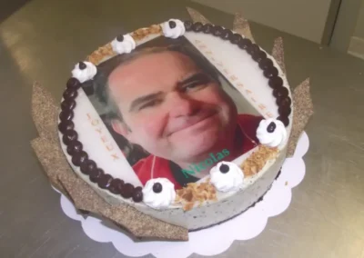 Bavarois menthe choco 6 8 parts avec photo famille