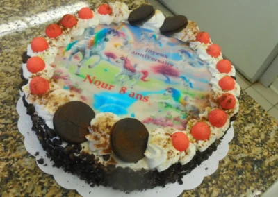 Choco chanel 10 12 parts avec photo licorne