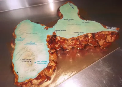 La guadeloupe en choux et nougatine