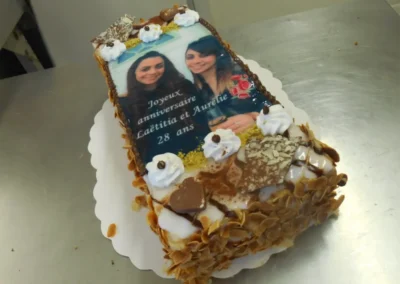 Mille feuille classique 6 8 parts avec photo famille