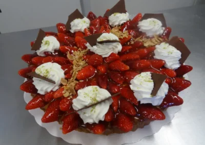 Tarte aux fraises 10 12 parts. (4)